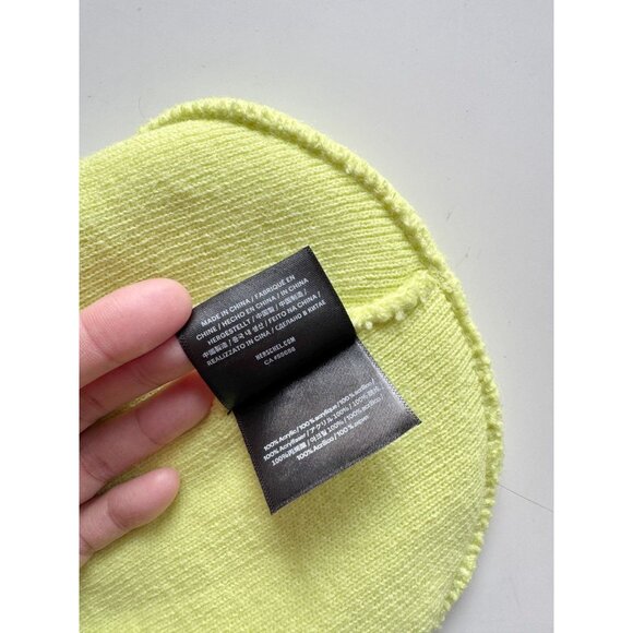 HERSCHEL Elmer Highlighter Yellow Acrylic Knit Beanie Toque Hat - Picture 11 of 12